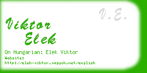viktor elek business card